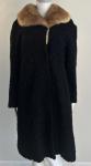 Hudson’s Bay Company Black Persian Lamb Swing Coat With Mink Fur Collar Vintage