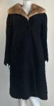 Hudson’s Bay Company Black Persian Lamb Swing Coat With Mink Fur Collar Vintage