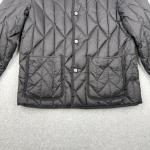 Nobis Jacket Mens Medium Black Goose Down Quilted Puffer Insulated Snap Button