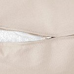 Gouchee Home Dotcom Soleil Bean Bag Round Pouf Ottoman, Beige - Waterproof, Fade-Resistant Ottoman Foot Rest for Indoor/Outdoor - Ottoman Chair Filled with High-Density Polystyrene Beads, 20"D x 12"H