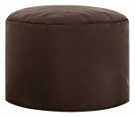 Gouchee Home Dotcom Brava Pouf Ottoman Foot Rest - Chocolate, Modern Round Bean Bag Chair with Water Repellent Fabric - Floor Pouf for Living Room, Bedroom or Patio - Foot Rest for Indoor and Outdoor