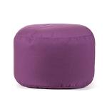 Gouchee Home Dotcom Soleil Bean Bag Round Ottoman/Pouf - Waterproof, Fade-Resistant Footrest for Indoor/Outdoor - Filled with High-Density Polystyrene Beads, Double-Stitched Seam, Purple, 20"D x 12"H