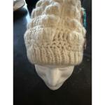 Nobis Cream Chunky Wool Blend Knit Beanie Lined Ski Hat Snow Board WinterWinter