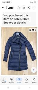 Mackage Yara Down Coat in Ink size XXS excellent condition