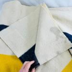 Vintage Hudson's Bay Co 8 Point King Size Striped 100% Wool Blanket 108x100" HBC