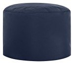 Gouchee Home Dotcom Brava Pouf Ottoman Foot Rest - Navy, Modern Round Bean Bag Chair with Water Repellent Fabric - Floor Pouf for Living Room, Bedroom or Patio - Foot Rest for Indoor and Outdoor