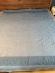 VINTAGE HUDSON'S BAY  100%  WOOL BLANKET BLUE  England 64 x 86