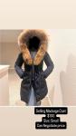 Navy Blue Mackage Fur Coat