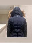 Navy Blue Mackage Fur Coat