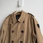 Nobis Men’s Camden Trench Coat Size Medium Tan Beige Button Jacket Luxury Canada