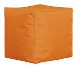 Gouchee Home Cube Brava Pouf Ottoman Foot Rest - Orange - Modern Square Bean Bag Chair with Water Repellent Fabric - Floor Pouf for Living Room, Bedroom or Patio - Foot Rest for Indoor and Outdoor