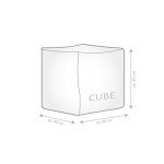 Gouchee Home Cube Soleil Pouf Ottoman Foot Rest - Yellow, Modern Square Bean Bag Chair with Fade Resistant Fabric - Floor Pouf for Living Room, Bedroom or Patio - Foot Rest for Indoor and Outdoor