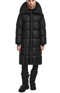 RUDSAK Women's Black Quilted Down Long Puffer Coat Medium M/M