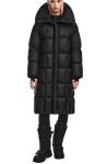 RUDSAK Women's Black Quilted Down Long Puffer Coat Medium M/M
