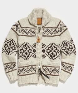 Todd Snyder x Canadian Sweater Company Hand Knit Wool Cardigan