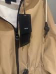 RUDSAK Beige Hooded Long Water-Resistant Parka Jacket Drawstring Waist Women's M