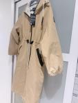 RUDSAK Beige Hooded Long Water-Resistant Parka Jacket Drawstring Waist Women's M