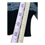 Vintage Sears Sweater Mens 44 Black Gray Tiger Stripe Knit Crewneck 90s Canada