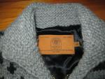CANADIAN SWEATER COMPANY American Flag Gray COWICHAN Cardigan Sweater Sz 38 S/M