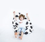 Gouchee Home Soccer Ball Bean Bag Chair - Black/White Sofa Chair for Kids and Adults, Comfy Chair for Bedroom and Living Room Furniture, Lounge Chair, X-Large