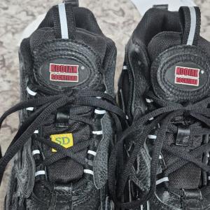 Kodiak Men's Black Reflective Leather Lace Up Work Boots Size 7 US