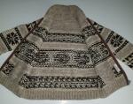 Canadian Sweater Company Wool Cowichan Hand Knit Vtg Full Zip Shawl Collar M/L