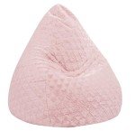 Gouchee Home Fluffy Hearts Collection Faux Fur Upholstered Bean Bag Chair -Rose, Sofa Chair for Kids and Adults, Comfy Chair for Bedroom and Living Room Furniture, Lounge Chair, X-Large