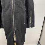 Rudsak Jacket Women S Small Black Elana Leather Panels Full Zip Sleeves Longline