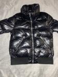 Rudsak Quilted Black Puffer Jacket Logo Patch Branded Straps Women's