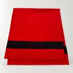 Vtg Hudson Bay 6 Point Red Wool Blanket Black Stripes Queen Fur Trapper HBFC
