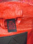 Rudsak Ateliernoir Division Orange Leather Jacket Silver Zippers Womens Size G/L
