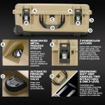 NANUK 935 Pro Photo Kit – Waterproof Travel Camera Hard Case with Padded Dividers and Wheels, 22” x 14” x 9” - Dustproof and Impact Resistant, Airline Carry-On Approved – Desert Tan