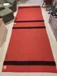 Hudson Bay Red Wool Blanket 3 1/2 Point Unseparated Double Length RARE 160”x61”