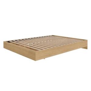 Nexera Platform Bed Frame, Beige, Queen