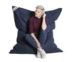 Gouchee Home Big Bag Brava Bean Bag Chair for Kids and Adults, Navy - Bean Bag Couch for Indoor Living Spaces - Cozy and Stylish Comfy Chair for Reading, Gaming, and More
