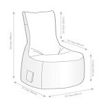 Gouchee Home Swing Brava Bean Bag Chair - Cozy and Stylish Comfy Chair for Kids and Adults - Sofa Chair for Indoor Living Spaces - Comfortable Seating with Extended Back Support - Orange, XL