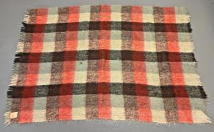 Vintage HUDSON'S BAY COMPANY 100% Mohair Blanket Scotland Plaid Throw 68x49