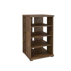 Nexera Jasper 4-Shelf Audio Tower Bookcase, Brown, 20-Inch