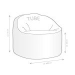 Gouchee Home Tube Cozy Bean Bag Chair - Faux Leather Bean Bag Couch for Kids and Adults - Sofa Chair for Indoor Living Spaces - Cozy and Stylish Comfy Chair for Reading, Gaming, and More - Black, XL