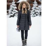 "Atelier Noir" Rudsak Blk Puffer Coat Faux Fur Hood Asymmetrical Zip Parka SZ M