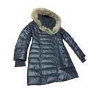 "Atelier Noir" Rudsak Blk Puffer Coat Faux Fur Hood Asymmetrical Zip Parka SZ M