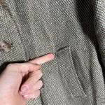 Vintage Hudsons Bay Company Harris Tweed Coat Womens Large Brown Wool Check 60s