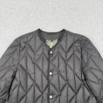Nobis Jacket Mens Medium Black Goose Down Quilted Puffer Insulated Snap Button