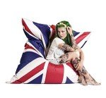 Gouchee Home Union Jack Big Bag Bean Bag Chair for Kids and Adults, UK Flag - Bean Bag Couch for Indoor Living Spaces - Cozy and Stylish Comfy Chair for Reading, Gaming, and More