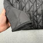 Nobis Jacket Mens Medium Black Goose Down Quilted Puffer Insulated Snap Button
