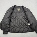 Nobis Jacket Mens Medium Black Goose Down Quilted Puffer Insulated Snap Button