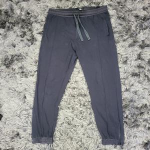 RUDSAK Pants Mens Medium Black Joggers Elastic Waist Zip Ankle Cuffs Stretch