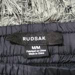 RUDSAK Pants Mens Medium Black Joggers Elastic Waist Zip Ankle Cuffs Stretch
