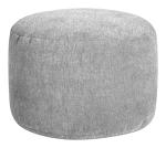 Gouchee Home Dotcom Alfa Pouf Ottoman Soft Velour Footrest Gray