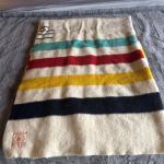 HBC Hudson’s Bay Company Multistripe Twin Point Wool Blanket – Made in England 